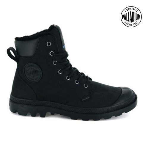 Palladium Pampa Sport Cuff WPS Women's Boots Black | UK U435-GYJ